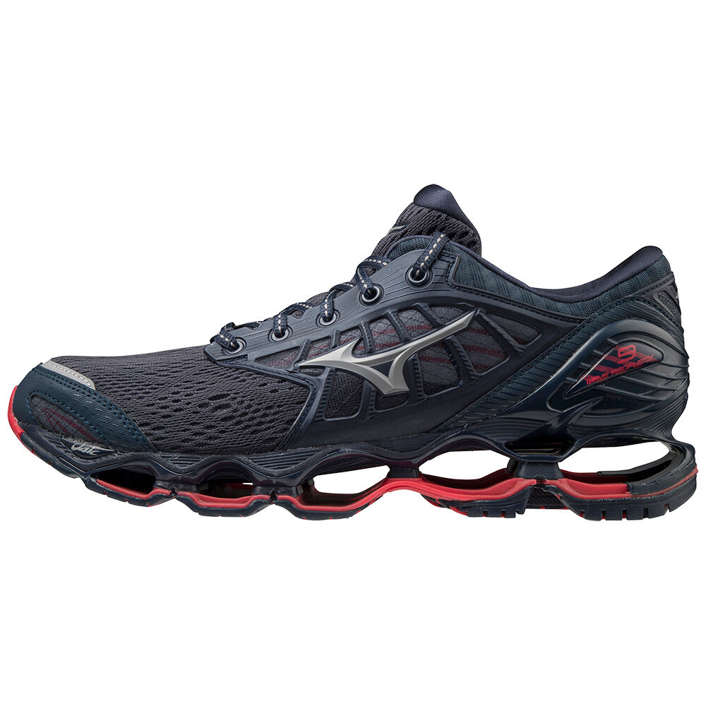 Sapatilhas Running Mizuno Wave Prophecy 9 - Homem - Azul Anil/Cinzentas - OIKSF6790